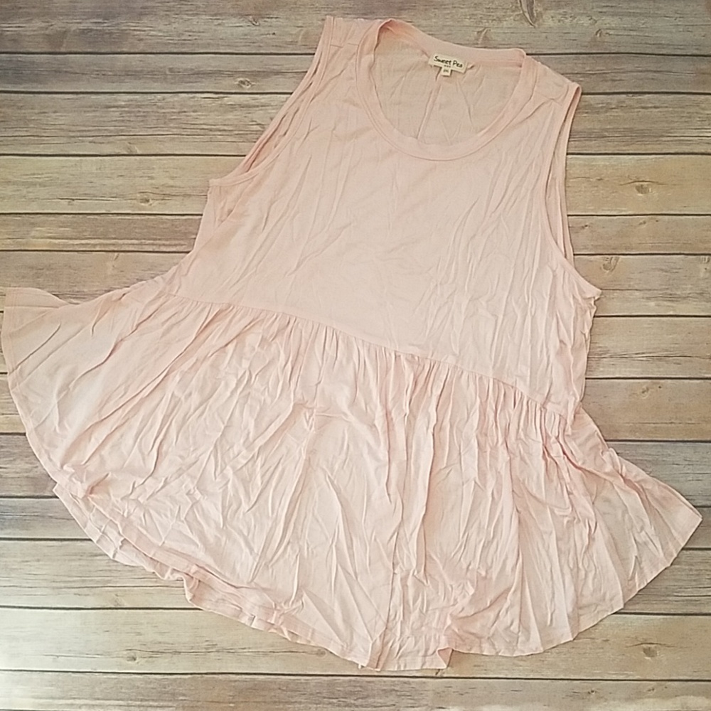 Blush Pink Ruffle Tank
